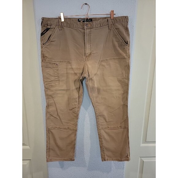 Ariat Rebar M4 Relaxed Straight Made Tough Work Pants Khaki Men’s Size 44x30 - Picture 1 of 8